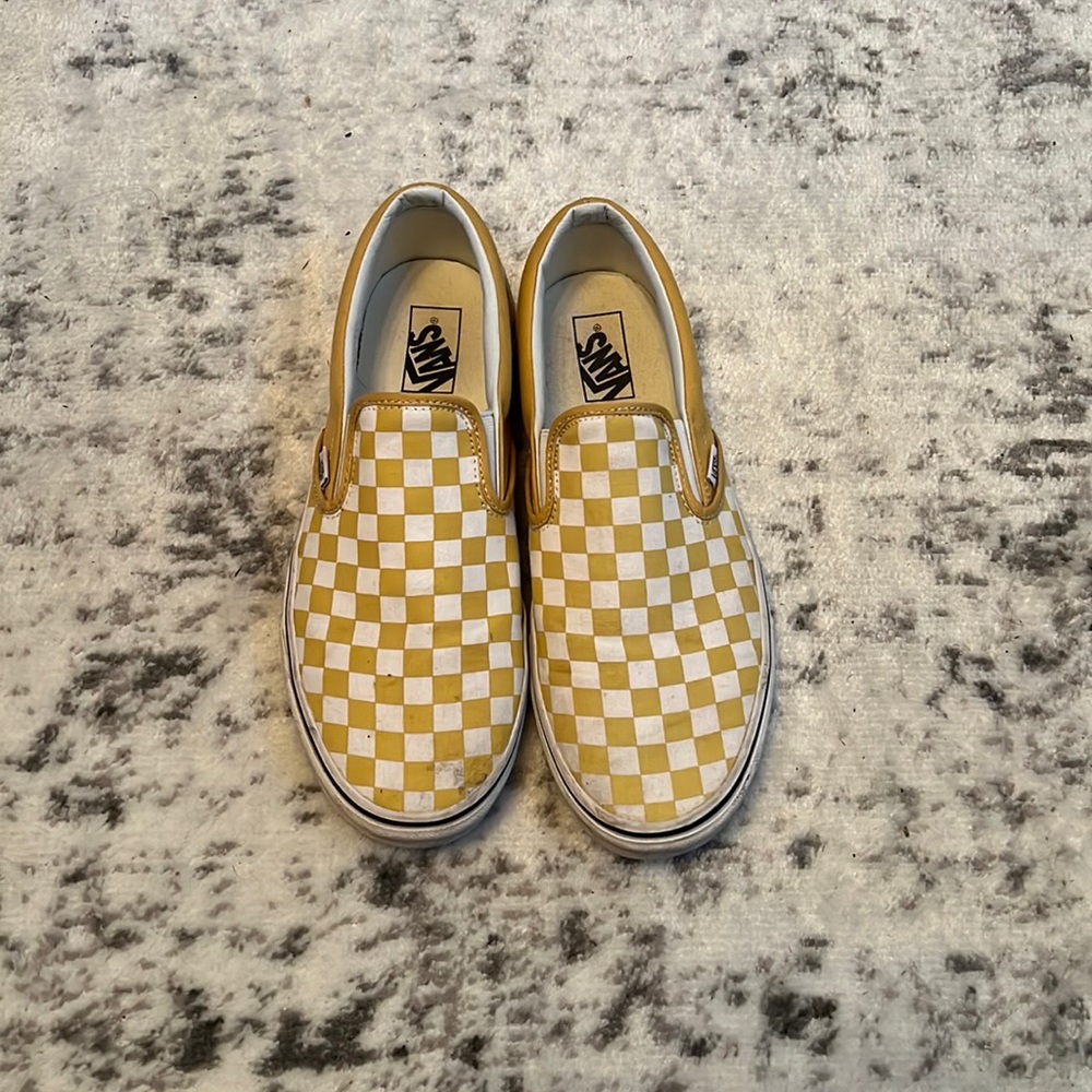 Checkered Vans- Yellow- Men’s(Size:11)